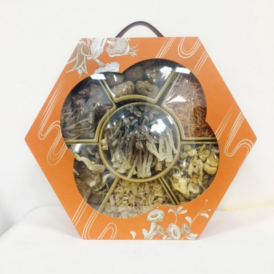 新年菌菇礼盒山珍干货包装空盒高档羊肚菌木耳送礼品手提批发新年