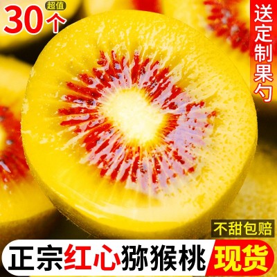四川红心猕猴桃30枚奇异果礼盒水果新鲜大果当季应季整箱 包邮蒲江
