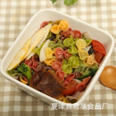 散装多彩多味小蝴蝶面 鲜榨果蔬面挂面 出口品质源头厂家批发零售
