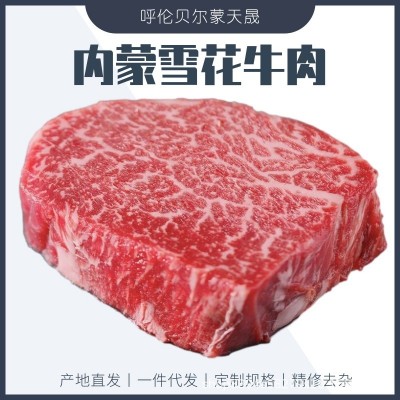 天晟呼伦贝尔雪花牛肉商用火锅烤肉街头牛排可拍照备货一件代发