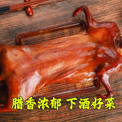 柴火烟熏兔肉750g自然风干地摊餐饮腊味美食手工腌制整只装咸兔子图3