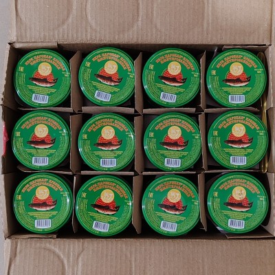 整箱24瓶俄罗斯进口玻璃瓶合成模仿黑红鱼籽酱罐头料理105g调味酱