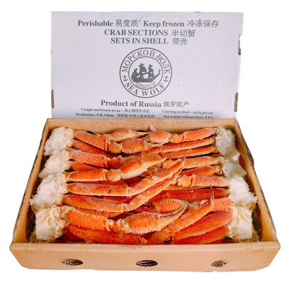 现货俄罗斯蟹腿自助餐超大蟹脚肉盐冻松叶蟹海鲜长脚熟蟹腿帝王蟹 5公斤图5