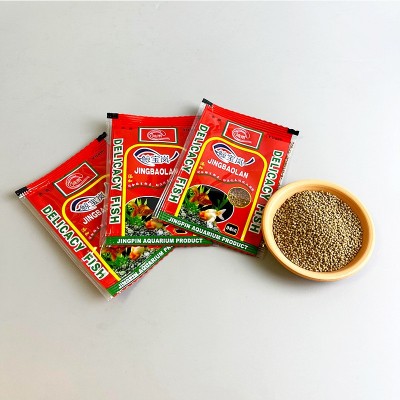 水族观赏鱼粮小袋颗粒上浮型鱼食金鱼锦鲤小型鱼专用鱼粮厂家批发图4