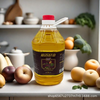 工厂直达冷榨一级紫苏籽油苏子油荏油2.5L 批发健康美味佳肴现榨图2