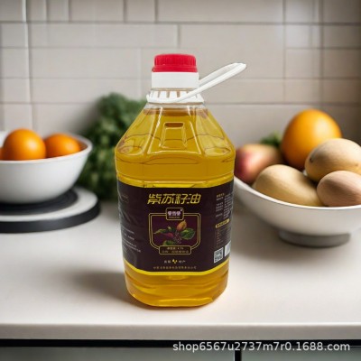 工厂直达冷榨一级紫苏籽油苏子油荏油2.5L 批发健康美味佳肴现榨图3