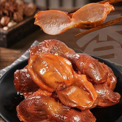 皇上上秘卤鸭胗香辣嚼劲小包装卤味下酒菜整个即食休闲小零食图2