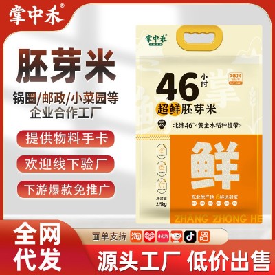 东北大米5斤一袋包邮胚芽米2.5kg直播爆款一件代发分销新 大米批发
