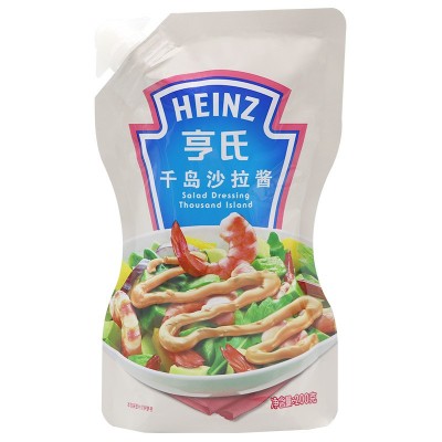 亨氏香甜千岛原味沙拉酱200g寿司色拉蔬菜水果沙拉面包酱含裱花嘴 1袋图2