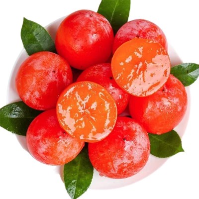 陕西流心火晶柿子甜蜜软糯放软吃应季新鲜水果水晶软甜小柿子包邮 1件图5