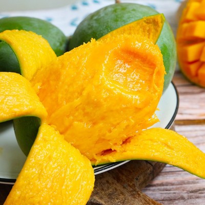 攀枝花凯特芒果新鲜大果热带水果青皮甜心大现摘现发鲜摘四川直供 1箱图3