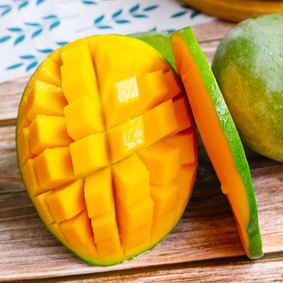 攀枝花凯特芒果新鲜大果热带水果青皮甜心大现摘现发鲜摘四川直供 1箱图4