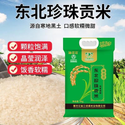 2024东北珍珠贡米厂家 低氧保鲜米粮油产品 东北大米5kg现货批发