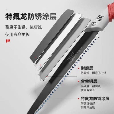 德力西电气手锯特快锰钢锯树神器剪定锯木工专用伐木锯树手 工锯子图4