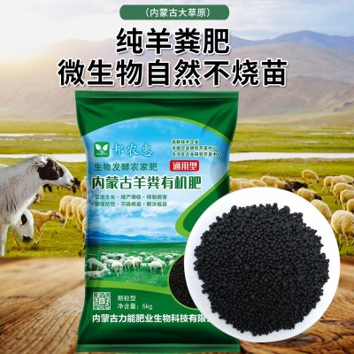 内蒙古纯羊粪发酵有机肥颗粒种花种菜种果树专用肥料图5