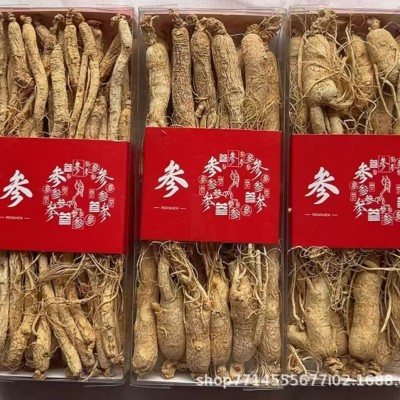 人参个 东北长白山干人参 八年白参 原皮生晒参 人参代打粉人参须图2