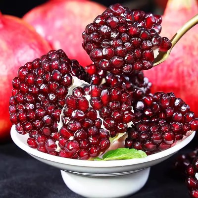 突尼斯软籽石榴10斤新鲜水果当季四川会理包邮无籽石榴大果整箱图3