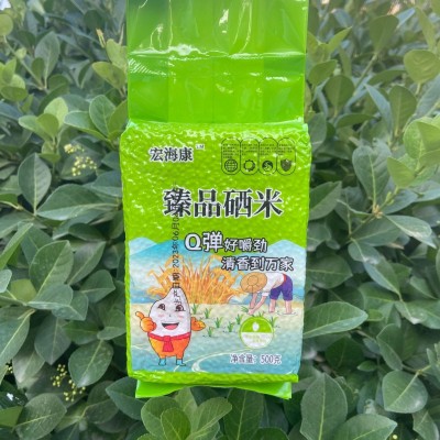 寒地硒米1斤真空装米砖臻品硒米东北大米500g珍珠米实用过节礼品