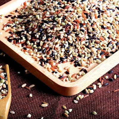 五色糙米500g真空 东北五谷杂粮红米黑米燕麦米荞麦三色糙米批发图3