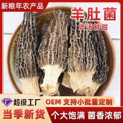 云南野生羊肚菌袋装煲汤食材细纹无沙头茬剪柄菌菇汤料包干货批发