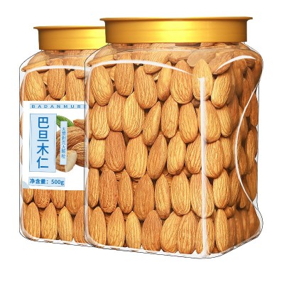 巴旦木仁新货500g罐装原味盐焗坚果大扁桃仁干果休闲零食小吃图5
