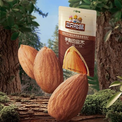 超市商场批发专享【三只松鼠巴旦木25g/袋】坚果炒货组合零食图3