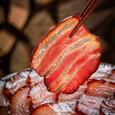 四川烟熏腊肉正宗腊五花肉餐饮食品手工整箱真空袋装批发商用厂家图4