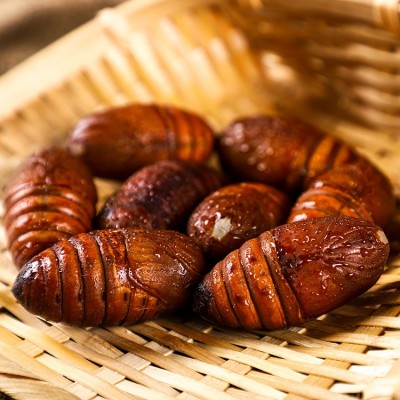 长年大量供应新鲜蚕蛹柞蚕蛹茧蛹批发新鲜东北蚕蛹3-4厘米