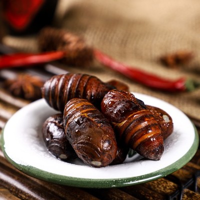 新鲜东北蝉蛹长年供应大量新蚕蛹柞蚕蛹茧蛹批发3-4厘米图3