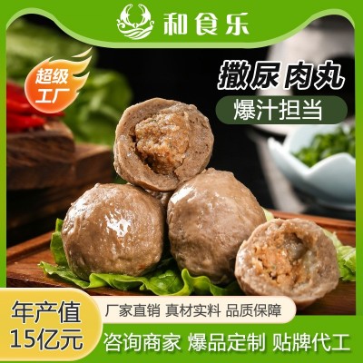 加工定制关东煮麻辣烫火锅丸子 餐饮家用撒尿肉丸 冰箱速冻品肉丸图2