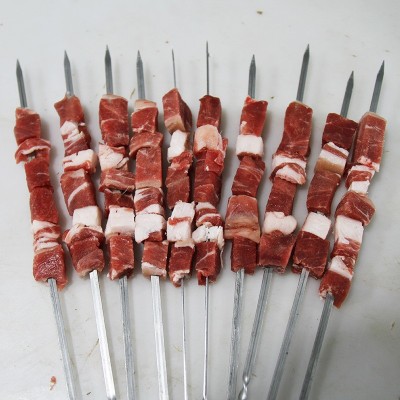 内蒙古羊肉串半成品纯羊肉新鲜羊肉每串净肉20克纯羊肉烧烤食材图2