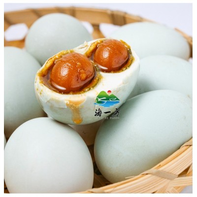 双黄北海海鸭蛋咸鸭蛋80克90克红心出沙流油20枚30枚礼盒中秋送礼图2