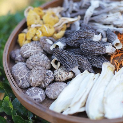 福建长寿乡菌汤包70g批发羊肚菌花菇虫草花鸡油菌雪茸菇鹿茸菇图3