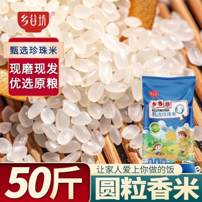乡谷坊甄选珍珠米大米25kg珍珠米大米50斤装10批发东北大米