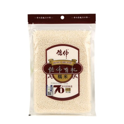 德伟东北有机糯米五谷杂粮圆粒糯米400g真空包装江米包粽子粘糯米图5
