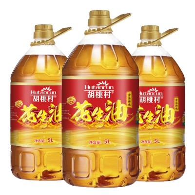 胡桃村5L批发正品物理压榨古法一级纯花生油家用商用食用油中秋送图4