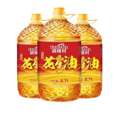 胡桃村花生油2.7L浓香古法花生油压榨食用油工厂直销批发图5