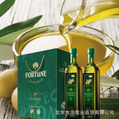 正品福临门特级初榨橄榄油礼盒500ml*2瓶食用油节日礼品团购批发图2