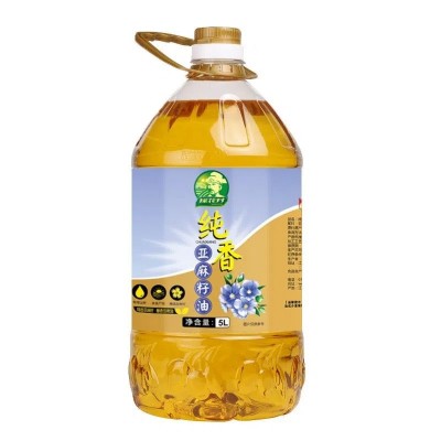 纯亚麻籽油冷榨炒菜一级食用油胡麻油物理压榨亚麻油工厂直销批发图5