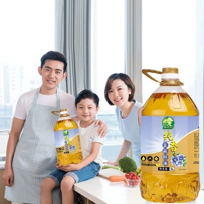 纯亚麻籽油冷榨炒菜一级食用油胡麻油物理压榨亚麻油工厂直销批发图2