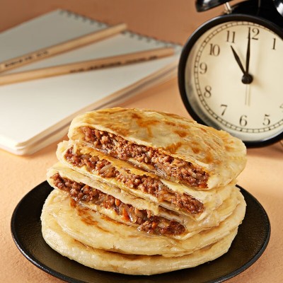 牛肉馅饼早餐速食半成品家用营养早饭手抓饼煎饼懒人速冻早餐食品图2