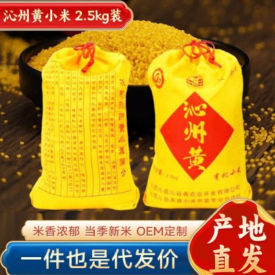 山西原厂地次村牌沁州黄小米2500克小米丝绸袋装食用糯香味黄小米图2