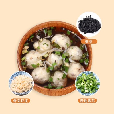 象山港特味葱虾紫菜汤即冲即食一次性小包蔬菜汤工厂批发图2