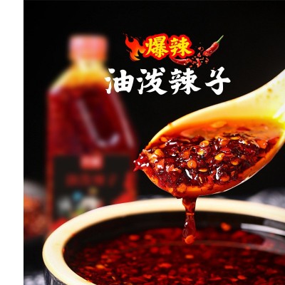 统霸四川风味油泼辣子420ml香辣麻辣红油商用辣椒酱凉拌调料批发图4