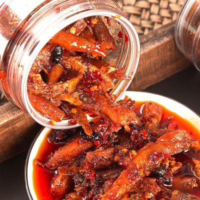 湖南特产小龙鱼香辣手撕鱼休闲小零食即食鱼干火培鱼罐装批发图4