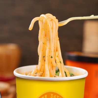 惠天然砂锅土豆粉带4包调料速食218克桶装麻辣红薯粉粉条风味免煮图2