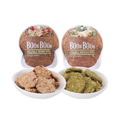 boonboon椰满满进口椰子饼干零食小吃下午茶40g/袋椰子脆片批发图5