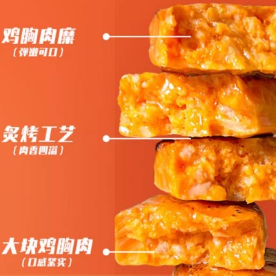 客唻美鸡肉蛋白棒即食鸡胸肉奥尔良芝士玉米速食鸡肉零食60g*6袋图3