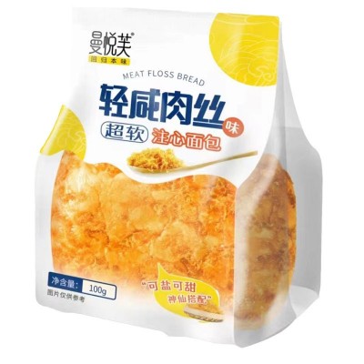 曼悦芙轻咸肉丝超软注心面包100g香蕉黑麦味夹心面包代早餐糕点心图4