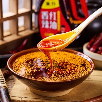 童升香辣红油辣椒油950ml四川油泼辣子商用凉拌菜餐饮麻辣川味图2